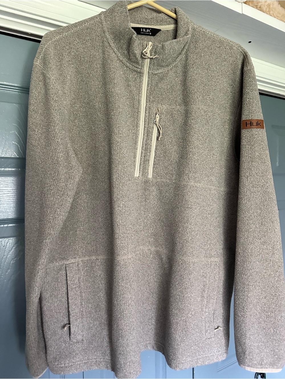 Huk Men's Heather Gray Half-Zip Pullover